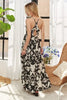 Crisscross Two-Tone V-Neck Maxi Dress For Summer – Elegant, Sophisticated, Trendy, Fashionable, Stylish, Glamorous Evening Wear by Stevvex