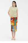 Women's Summer Printed Pleated Skirt