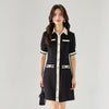 Waist-tight Slimming And Straight Short Dress Women