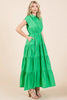 New Button Up Collared Tiered Maxi Shirt Dress For Women – Fluttering, Elegant, Trendy and Versatile for Any Occasion by Stevvex