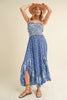 Ditsy Floral Ruffled Hem Maxi Women Cami Dress –Feminine Floral Print, Elegant Maxi Length, Flowy & Comfortable Design for Casual & Special Occasions by Stevvex