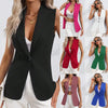 Women's Sleeveless Single-Button Cardigan Jacket – Round Neck by FitiqueFit