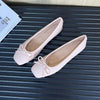 Women's Korean Style Square Toe Soft Sole Slip-On Flats – Wide Size by FitiqueFit