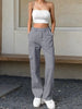 Women’s High Waisted Work Pants – Casual Wide Leg Cargo Trousers by FitiqueFit