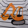 Children's Striped Excavator Round Neck T-Shirt by Simply Love