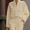 Women's Casual Polyester Top & Pants Co-ord Set by FitiqueFit