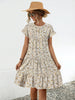 Floral Round Neck Short Sleeve Dress Elegant & Effortless Everyday Style Women Dress by Stevvex