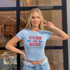 Cubs Or Bust Baby Tee – Chicago Cubs Fitted T-Shirt by Hey Jude Graphic Tees