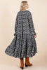 Printed Tie Neck Flounce Sleeve Midi Dress For Women – Fluttering, Feminine and Playful Midi Dress with Ruffled Details by Stevvex