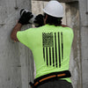 Molon Labe Ghost Flag - Safety Yellow T-Shirt by Armed American Supply