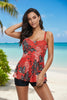 Printed Split Boxer Swimsuit – Two-Piece Set for Women by FitiqueFit