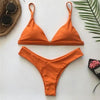 Bandage Bikini Swimwear Women's Bikini Swimsuit Ribbed Tie Side Bathing Suit Scrunch Butt String Thong Bikini Set by Stevvex