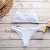 Bandage Bikini Swimwear Women's Bikini Swimsuit Ribbed Tie Side Bathing Suit Scrunch Butt String Thong Bikini Set by Stevvex