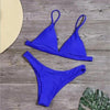 Bandage Bikini Swimwear Women's Bikini Swimsuit Ribbed Tie Side Bathing Suit Scrunch Butt String Thong Bikini Set by Stevvex