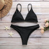 Bandage Bikini Swimwear Women's Bikini Swimsuit Ribbed Tie Side Bathing Suit Scrunch Butt String Thong Bikini Set by Stevvex