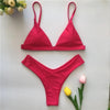 Bandage Bikini Swimwear Women's Bikini Swimsuit Ribbed Tie Side Bathing Suit Scrunch Butt String Thong Bikini Set by Stevvex