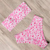Bandage Bikini Swimwear Women Swimsuit High Waist Bikini Set Bathing Suit Push Up Women's Spaghetti Strap Bandeau Lace Up High Waist 2PCS Bikini Set by Stevvex