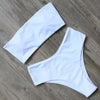 Bandage Bikini Swimwear Women Swimsuit High Waist Bikini Set Bathing Suit Push Up Women's Spaghetti Strap Bandeau Lace Up High Waist 2PCS Bikini Set by Stevvex