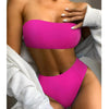 Bandage Bikini Swimwear Women Swimsuit High Waist Bikini Set Bathing Suit Push Up Women's Spaghetti Strap Bandeau Lace Up High Waist 2PCS Bikini Set by Stevvex