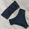 Bandage Bikini Swimwear Women Swimsuit High Waist Bikini Set Bathing Suit Push Up Women's Spaghetti Strap Bandeau Lace Up High Waist 2PCS Bikini Set by Stevvex