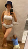 Bandage Bikini Swimwear Women Swimsuit High Waist Bikini Set Bathing Suit Push Up Women's Spaghetti Strap Bandeau Lace Up High Waist 2PCS Bikini Set by Stevvex