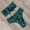 Bandage Bikini Swimwear Women Swimsuit High Waist Bikini Set Bathing Suit Push Up Women's Spaghetti Strap Bandeau Lace Up High Waist 2PCS Bikini Set by Stevvex