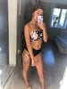Bandage Bikini Swimwear Women Swimsuit High Waist Bikini Set Bathing Suit Push Up Women's Spaghetti Strap Bandeau Lace Up High Waist 2PCS Bikini Set by Stevvex
