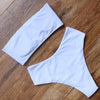 Bandage Bikini Swimwear Women Swimsuit High Waist Bikini Set Bathing Suit Push Up Women's Spaghetti Strap Bandeau Lace Up High Waist 2PCS Bikini Set by Stevvex