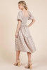 New Floral Embroidered Smocked Puff Sleeve Tiered Midi Dress For Women Elegant,Charming and Feminine Floral Embroidered Midi Dress with Puff Sleeves and Tiered Design by Stevvex