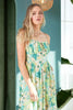 New Summer Floral Smocked Back Ruffled Hem Maxi Cami Dress – Bohemian Elegance, Feminine, Flowy, Comfortable, Effortlessly Chic by Stevvex
