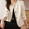 Women’s Cropped Crew Neck Jacket – Casual Lightweight Outerwear by FitiqueFit