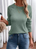 Textured Knit Long Sleeve T-Shirt by Simply Love