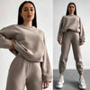 Women's Crewneck Sweatshirt & Jogger Pants Two-Piece Set – Loose Fit by FitiqueFit