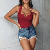 Summer Slim-fit Short Tank Top In Solid Color by My Store