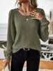 Ribbed Knit Long Sleeve T-Shirt by Simply Love