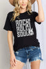 Simply Love ROCK & ROLL SOUL Graphic Cotton T-Shirt by Simply Love