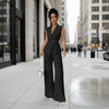 Women's Sleeveless Blazer & Straight-Leg Pants Two-Piece Set by FitiqueFit