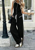Women's Contrast Color Sleeveless Vest & Drawstring Trousers Suit – 6 Colors S–XXL by FitiqueFit