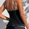 Women's Solid Color Tankini Swimsuit Set by FitiqueFit