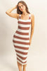 Striped Scoop Neck Wide Strap Knit Dress – Timeless Striped Knit Dress for Comfort and Style, Perfect for Every Occasion by Stevvex