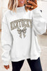 White Camo Letter Bow Printed KENTUCKY Mock Neck Reversible Sweatshirt by Wild and Free Boutique
