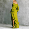 Off-Shoulder Top & Asymmetrical Maxi Skirt Set – Women's 2-Piece Outfit by FitiqueFit
