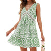 Boho V-Neck Sleeveless Summer Beach Dress by FitiqueFit