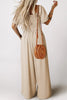 Apricot Short Bubble Sleeve Smocked Wide Leg Jumpsuit by Wild and Free Boutique