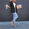 Women’s Open‑Front Casual Blazer by FitiqueFit