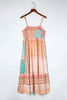 Multicolor Boho Patchwork Print Square Neck Sundress