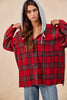 BiBi Brushed Plaid Hooded Jacket by FitiqueFit