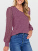 Lace Sleeve V-Neck T-Shirt by Simply Love