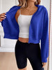 Relaxed Minimalist Zip-Up Dropped Shoulder Hooded Jacket Casual & Comfortable Lightweight Outerwear by Stevvex