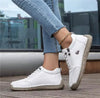 Women's Handmade Stitched Flat Shoes – Soft Sole Lace-Up Casual Flats by FitiqueFit